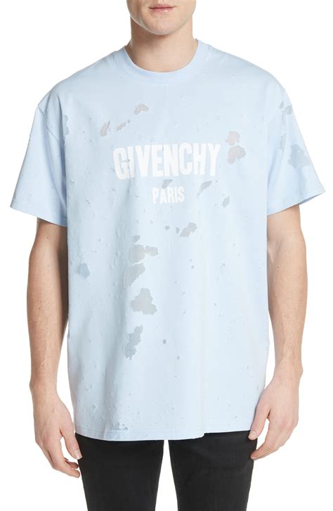 mens givenchy shirt blue|givenchy graphic t shirt.